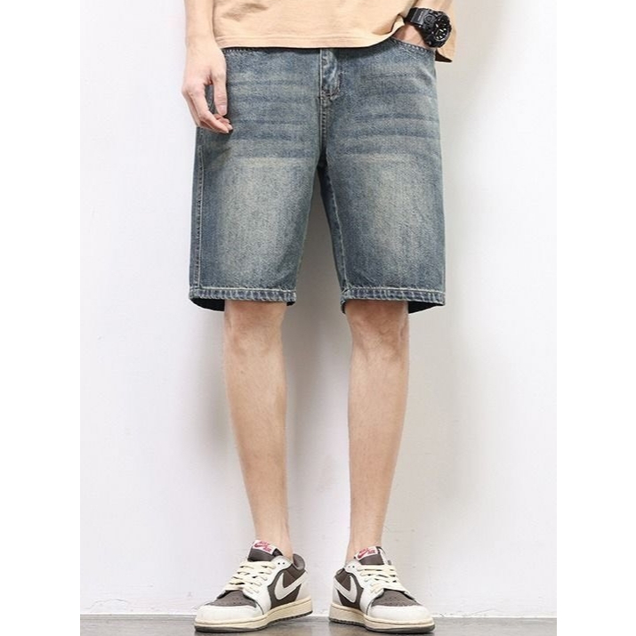 Quần short Jeans nam 1181 Quảng Châu cao cấp ống xuông phom dáng Regular năng động trẻ trung