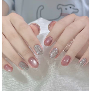 NAIL BOX THIẾT KẾ MẮT MÈO HỒNG MIX NHŨ FLASH ĐÀI