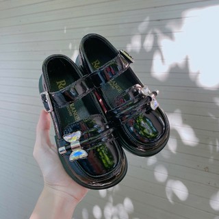 Sz 26-35 Mẫu Mới Giày Búp Bê Đế Đốc Da Bóng Đính Đá Bướm Cho Bé Gái Từ 4 Tuổi K032