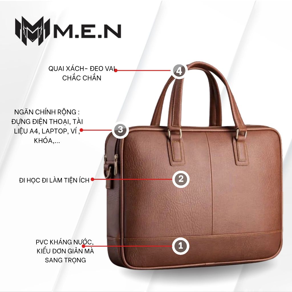 Túi văn phòng unisex cao cấp Cali 07 doanh nhân Vip 09 -16 inch cỡ lớn [HÀNG CHUẨN VIP]
