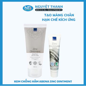 Kem chống hăm Abena Zinc Ointment 20% kẽm oxit giảm hăm tã, dịu kích ứng da, chai 15ml hoặc 100ml