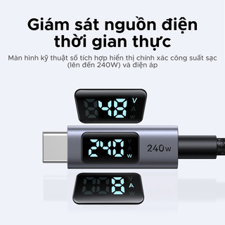 Cáp dữ liệu sạc UGREEN 240W USB 2.0 USB-C sang USB-C Cáp hiển thị kỹ thuật số bện bằng thích với iPhone 17 / 16 / 15
