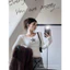 Áo tay dài nữ dáng crop, phong cách retro, ôm body tôn dáng