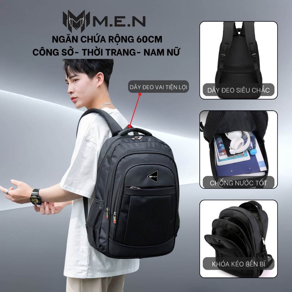 Ba lô siêu cute Men ACROTT full đen [1 ĐỔI 1]