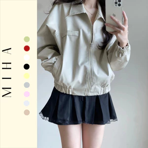 Áo Khoác Da Form Dáng Rộng Boxy 1 Lớp Miha Studio