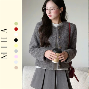 Áo khoác dạ lông cừu dáng vừa Miha Studio