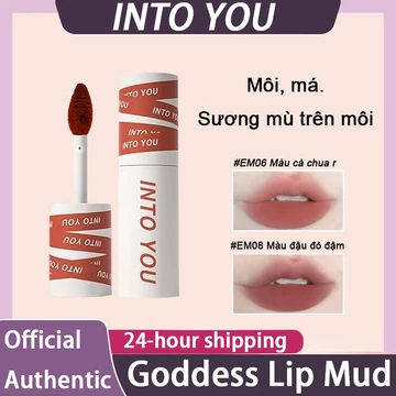 Son Bùn Nữ Chính INTO YOU son môi Lì Mịn Son Trang Điểm Che Khuyết Điểm Môi Lâu Trôi Không Dính Cốc EM01 2g