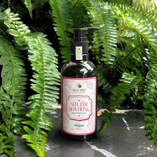 Sữa Tắm Hoa Hồng 300ml- Hoa Nén - Vegan - Làm sạch, dưỡng ẩm, giúp làn da tươi trẻ, sáng mịn