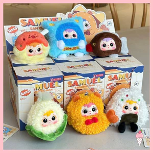 Blind Box Móc khóa gấu bông Samuel San Xiao Mao Good Eat San Fried Shrimp chính hãng