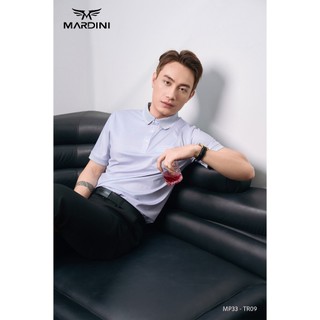 ÁO POLO NAM MARDINI VẢI COOL POLY CAO CẤP SỌC XƯỚC ĐỘC ĐÁO MÀU XÁM TRẮNG MP33