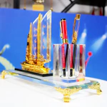 Bộ Cắm Bút Thuyền Buồm Pha Lê Phong Thủy Thuận Buồm Xuôi Gió Hiện Đại, Quà Tặng Doanh Nhân Để Bàn Làm Việc — ảnh 5