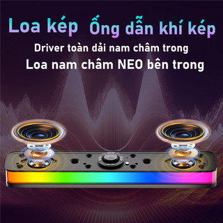 Loa Bluetooth Âm Thanh Cao Cấp RGB LB-27  Loa Máy Tính Để Bàn Âm Thanh Hay Bass Mạnh Mẽ 6 CHẾ ĐỘ ĐÈN SÁNG THEO NHẠC