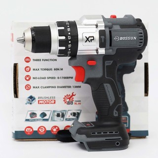 Thân máy khoan pin BOSSUN, Không chổi than 80Nm, 13mm, 3 chức năng, Có khoá trục