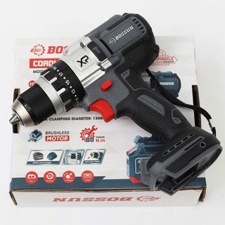 Thân máy khoan pin BOSSUN, Không chổi than 80Nm, 13mm, 3 chức năng, Có khoá trục