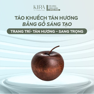 Táo khuếch tán hương bằng gỗ với thiết kế độc đáo, mang ý nghĩa táo bình an – món đồ decor trang trí không gian sống.