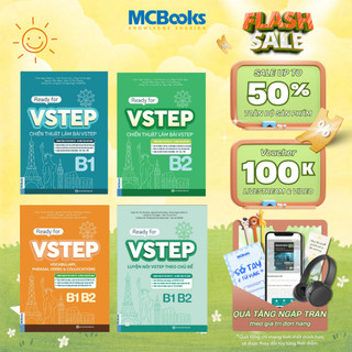 Sách Combo - Ready For VSTEP Chiến Thuật Làm Bài VSTEP B1,B2 (lẻ hoặc combo) - Mcbooks Chính Hãng