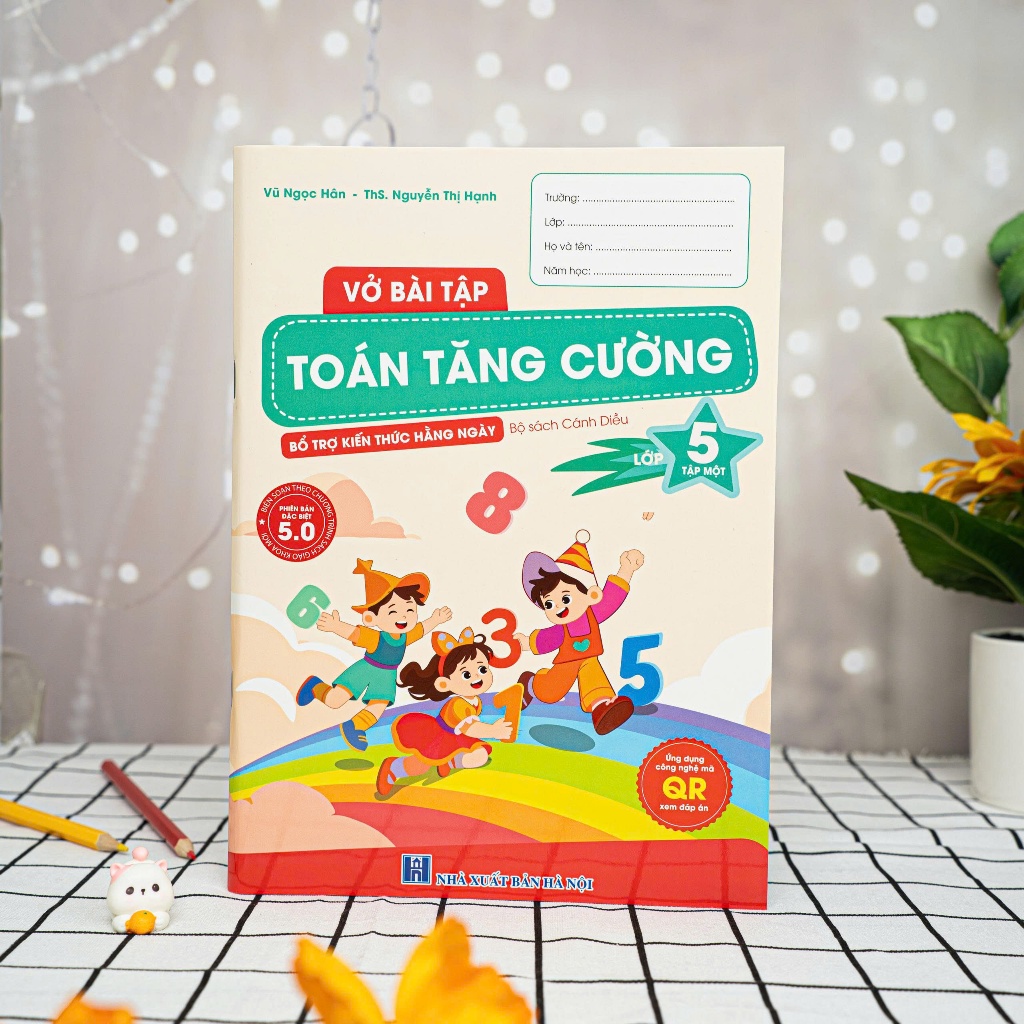 Sách - Vở Bài Tập Toán Tăng Cường Lớp 5 Tập 1 Cánh Diều - Hanphuc