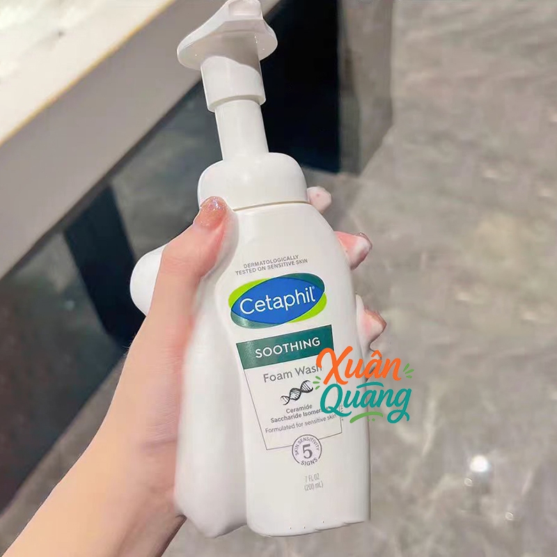Sữa Rửa Mặt Dạng Bọt Siêu Cetaphil Soothing Foam Wash 200ml - Mịn Làm Dịu Da Nhạy Cảm