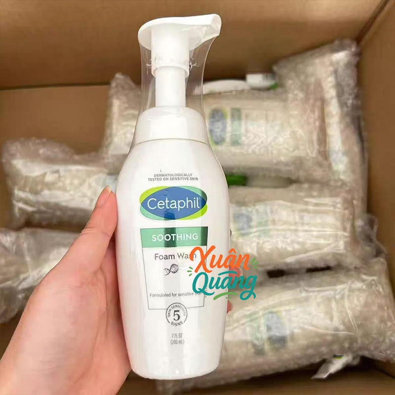 Sữa Rửa Mặt Dạng Bọt Siêu Cetaphil Soothing Foam Wash 200ml - Mịn Làm Dịu Da Nhạy Cảm
