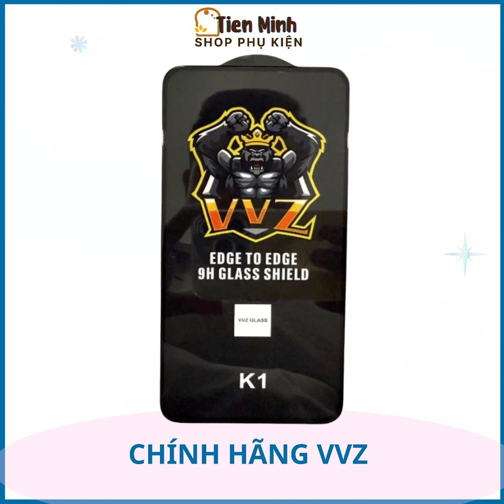 Kính Cường Lực Chính Hãng VVZ K1- OPPO A18 38 A58 A78 A3x A3 A12 A15 A60 A16 A1k A17 A54 A55 A31 A98