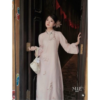 Set áo dài cao cấp chất liệu mềm mại thêu tinh tế nhẹ nhàng mà nổi bật tiểu thư công chúa xinh sang - Baotrang.clothes