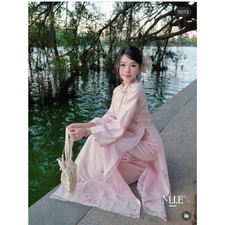 Set áo dài cao cấp chất liệu mềm mại thêu tinh tế nhẹ nhàng mà nổi bật tiểu thư công chúa xinh sang - Baotrang.clothes