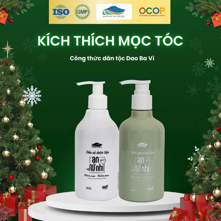 Dầu Gội thảo mộc An Nữ Nhi giảm gàu, viêm ngứa da đầu, nuôi dưỡng kích thích mọc tóc, giảm gãy rụng
