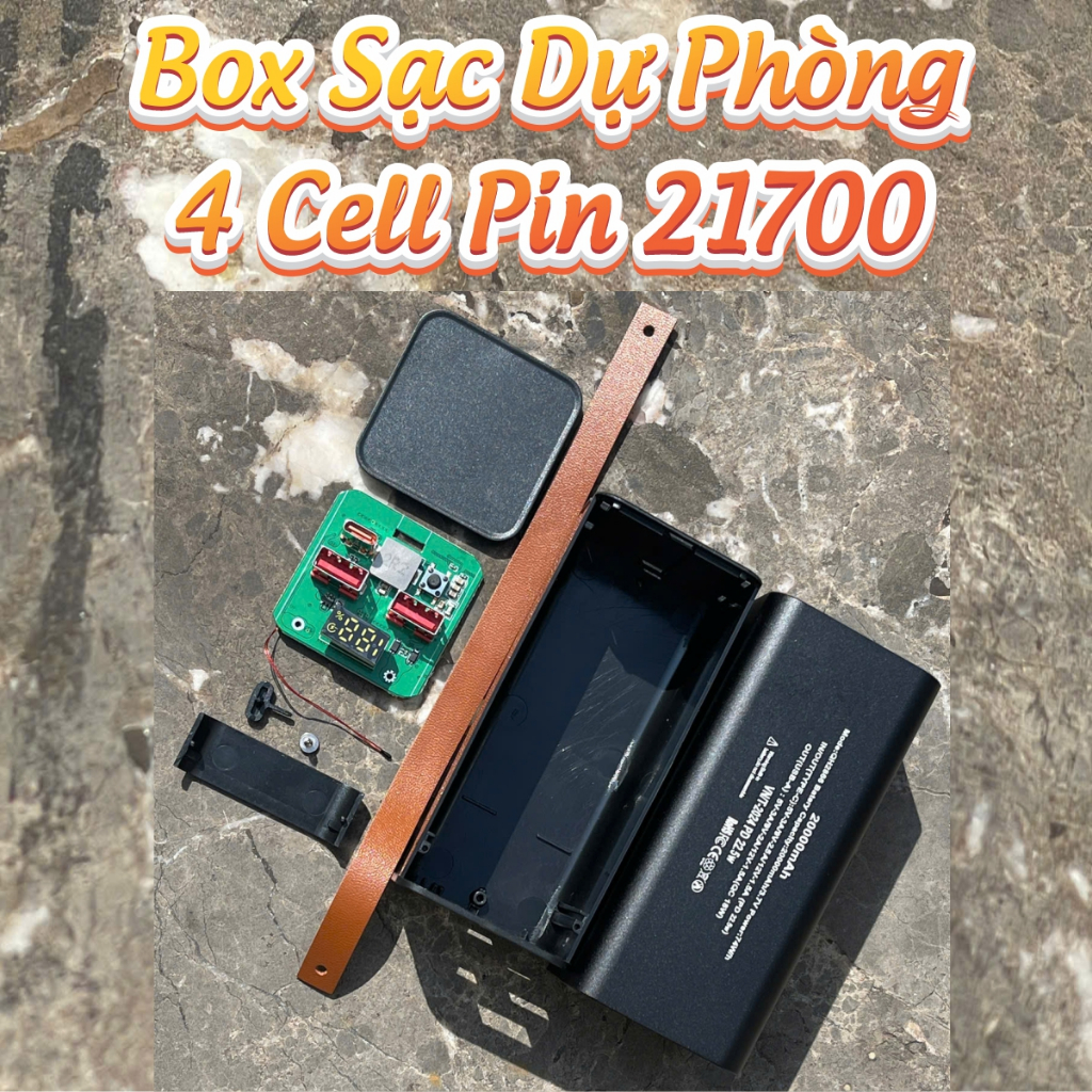 Box sạc dự phòng 4 cell 21700 vỏ kim loại - mạch sạc nhanh 22.5W chưa ...