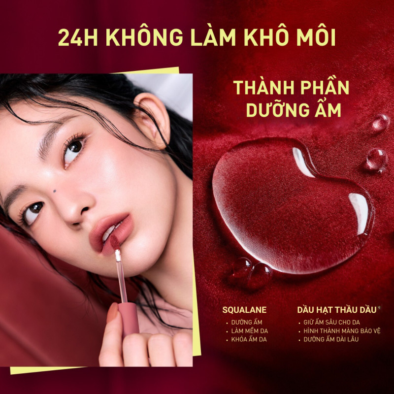 Son Kem Lì Nhung Mịn 3CE Velvet Lip Tint Plush chính hãng