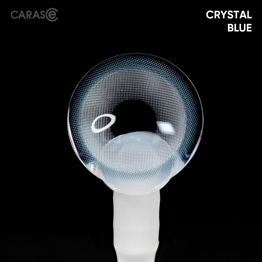 [1 chiếc] Kính áp tròng khoá ẩm 8H 1 Ngày Màu Xanh Pha Lê CARASE, Lens cận CRYSTAL BLUE