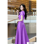 Váy Dạo Phố BST MDU5641 Chất Lụa Vân Ép Mùng Cao Cấp Họa Tiết Hoa Bản To Đính Vai Độc Lạ Từ MDU — ảnh 7