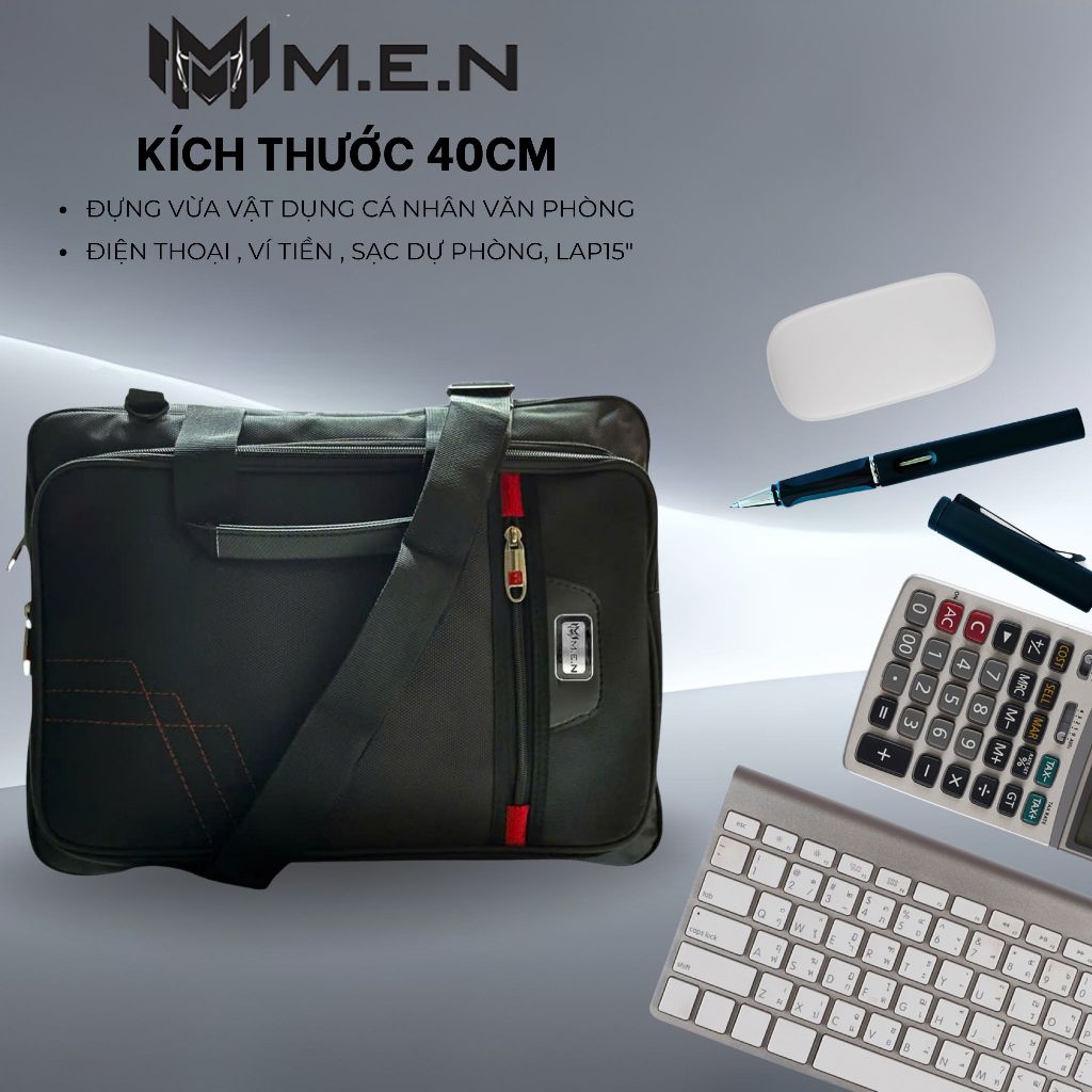 Cặp đa năng học sinh các cấp màu đen cơ bản thêu hoa Origin