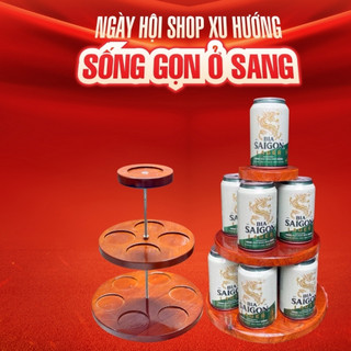 (Giá Tại Xưởng) Tháp Bày Bia Nước Ngọt,Tháp 3 Tầng Trưng Bày Ngày Tết Ban Thờ  ( giả gỗ )