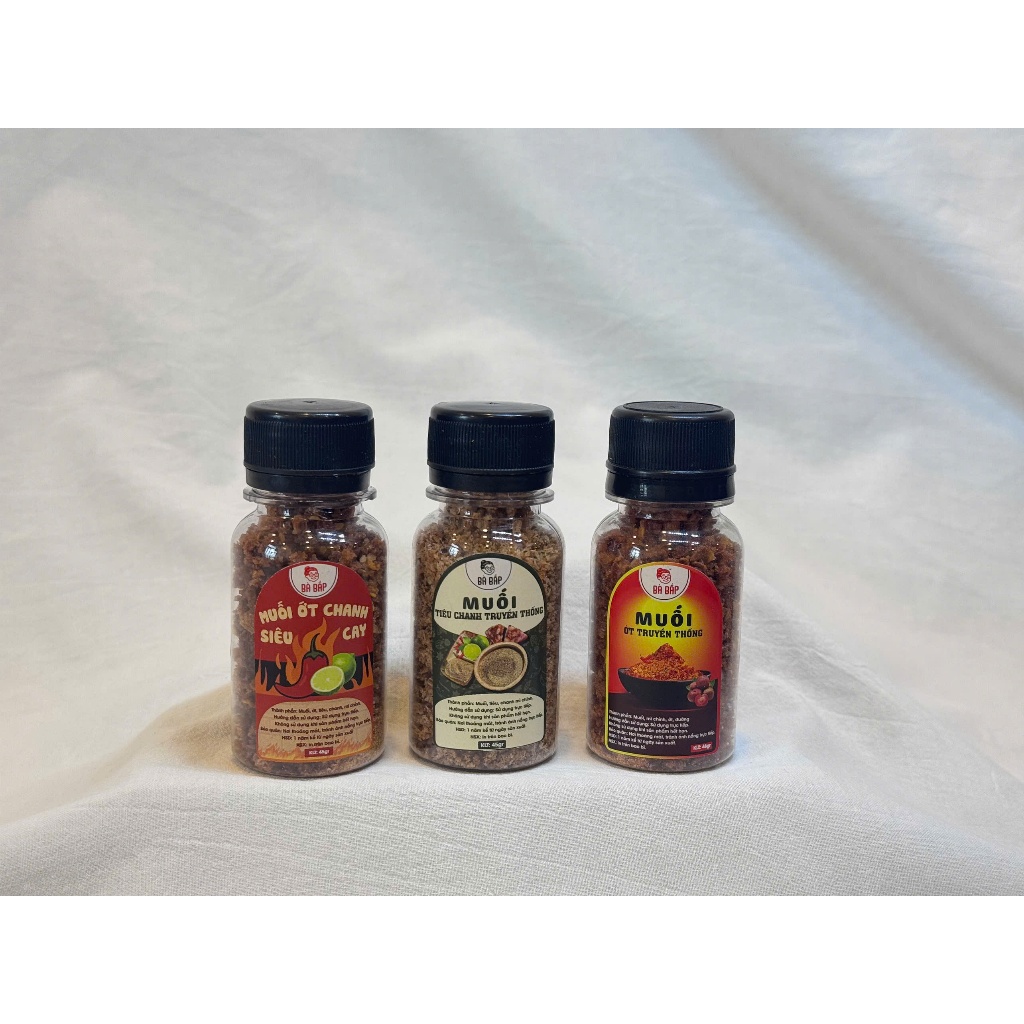 MUỐI ỚT TIÊU SIÊU CAY GIA VỊ CHẤM HẢI SẢN &BBQ - Bà Bắp
