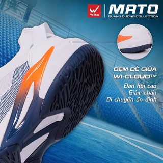 Giày Pickleball Mato x Quang Dương,Upper Wi Fly-knit co giãn đa chiều, Đệm Wi-Cloud hấp thụ lực tốt