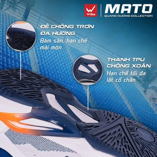 Giày Pickleball Mato x Quang Dương,Upper Wi Fly-knit co giãn đa chiều, Đệm Wi-Cloud hấp thụ lực tốt