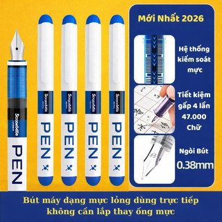 (Mẫu Mới) Combo Bút Máy Gel FP34, Mực Nhanh Khô Viết Êm Trơn Ngòi 0.38mm Chuẩn Nét Chữ Cho Các Bé Học Sinh Tiểu Học.