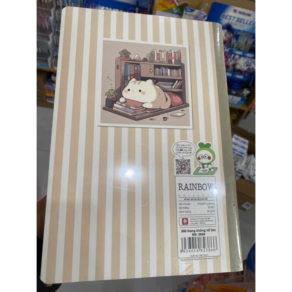 Sổ May Gáy Cao Cấp Rainbow của Hải Tiến 300tr kích thước 210*297 - Mã Số : 3866