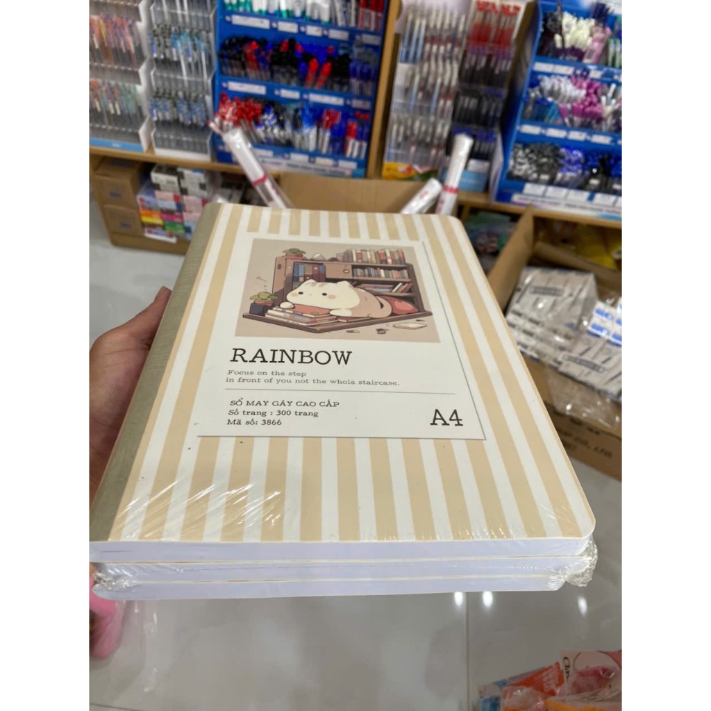 Sổ May Gáy Cao Cấp Rainbow của Hải Tiến 300tr kích thước 210*297 - Mã Số : 3866