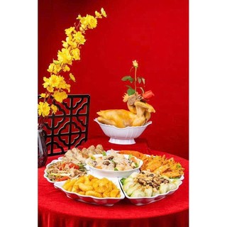 combo 2 Bộ Bát Đĩa Hoa Mặt Trời 7 Món gồm 6 Đĩa Cánh Hoa và 1 Bát Tô hợp ngày lễ, giỗ, Tết
