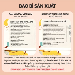 [Combo gia đình tiện lợi] Thùng 20 gói giấy ăn và 4 bịch giấy rút cao cấp TopGia mềm mịn, thấm hút