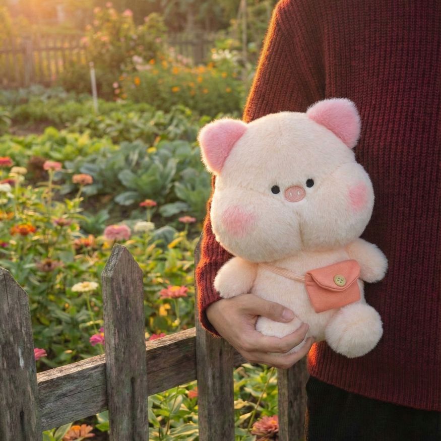 Gấu Bông Động Vật Mini Thỏ Cún Chó Heo Gà Má Phính Đeo Túi Dễ Thương Quà Tặng Cho Bé,Trẻ Em,Bạn Gái Ngày Sinh Nhật,Noel