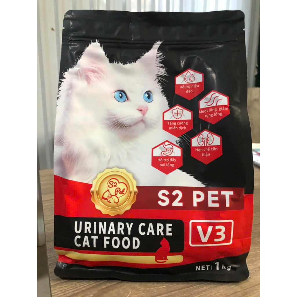 [TÚI 5KG] Hạt Cho Mèo S2Pet V3 Trộn Thịt Sấy Đông Khô – ISO900, Mượt Lông, Đẩy Búi Lông