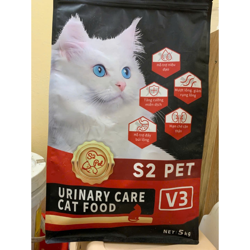 [TÚI 5KG] Hạt Cho Mèo S2Pet V3 Trộn Thịt Sấy Đông Khô – ISO900, Mượt Lông, Đẩy Búi Lông