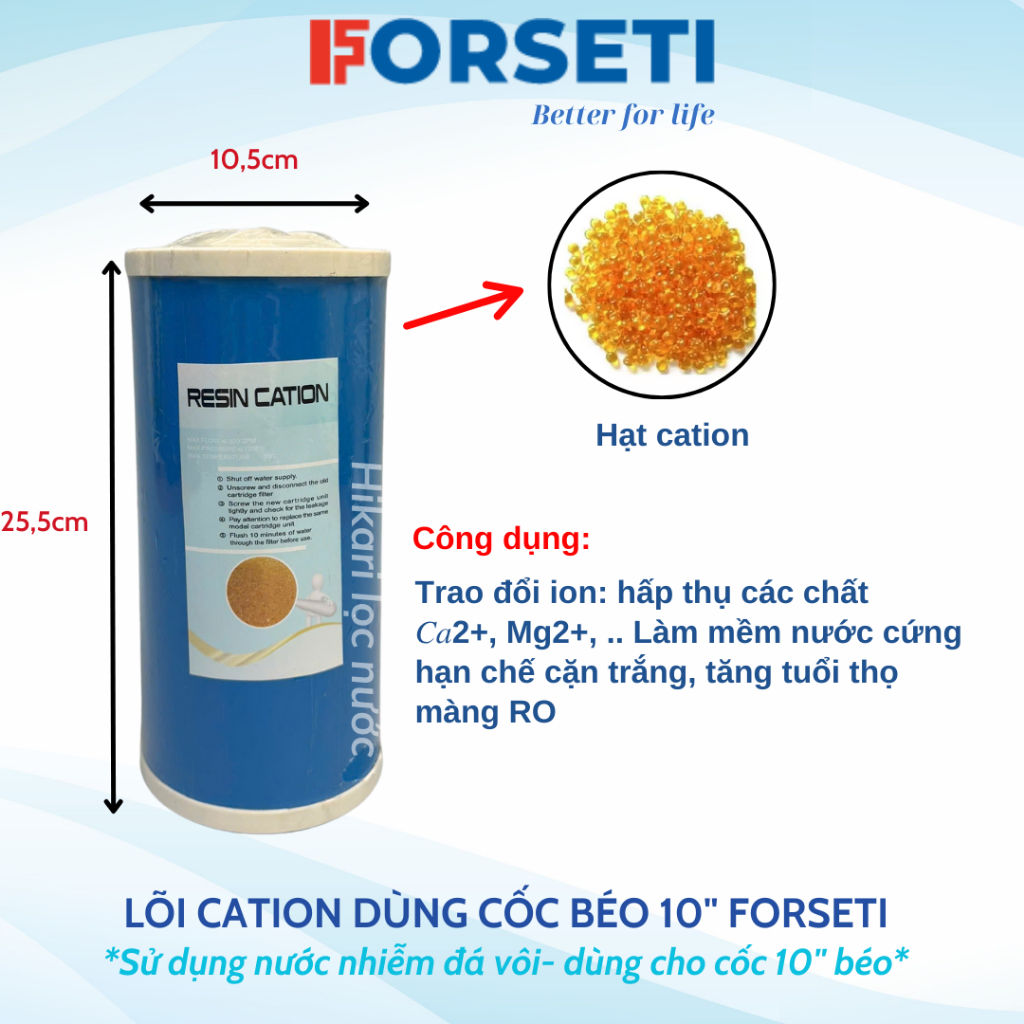 Lõi Lọc Nước Thô Đầu Nguồn Dùng Cho Cốc Lọc Béo 10 Inch