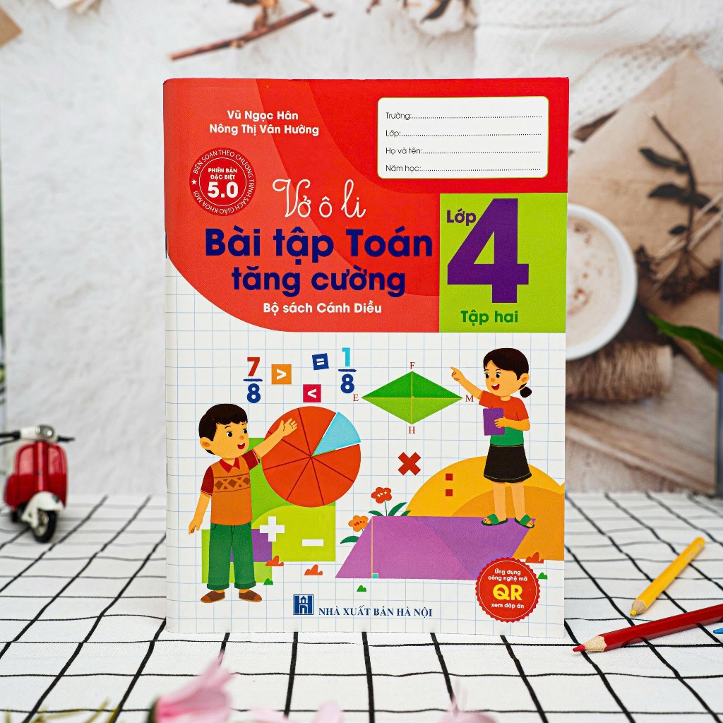 Sách - Vở Ô Li Bài Tập Toán Tăng Cường Lớp 4 Tập 2 Cánh Diều