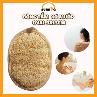 Bông Tắm Xơ Mướp Oval 9x13cm  Tắm Tẩy Tế Bào Chết Mát Xa Thiên Nhiên 100%