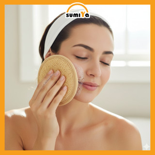 Bông Massage Xơ Mướp D12cm Rửa Sạch Mặt Mát Xa Tẩy Trang Tẩy Tế Bào Chết Thiên Nhiên 100%