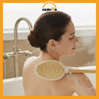 Cây kỳ Lưng Xơ Mướp Cán Gỗ Tẩy Tế Bào Chết Mát Xa Lưng Thiên Nhiên 100%