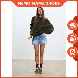 STRADIVARIUS SHORT GIẢ VÁY JEAN NỮ DÁNG CHỮ A NĂNG ĐỘNG (Q250830007)